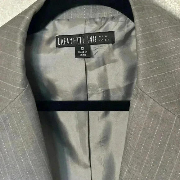 Lafayette 148 New York Gray Blazer - Picture 5 of 5